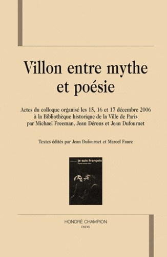 Emprunter VILLON ENTRE MYTHE ET POESIE livre