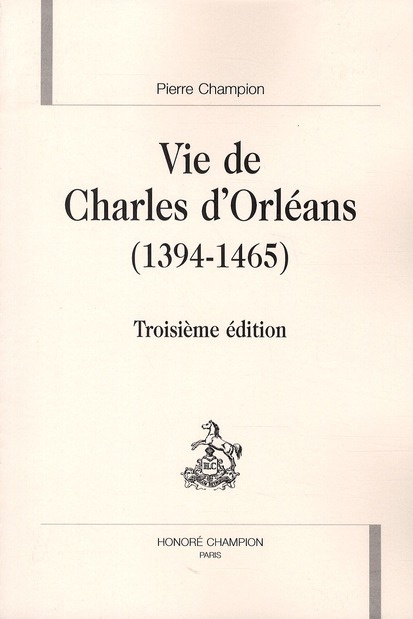 Emprunter VIE DE CHARLES D'ORLEANS (1394-1465). livre