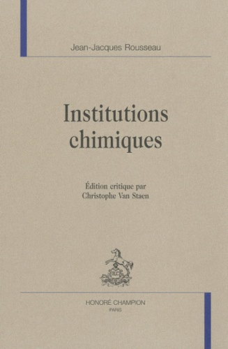 Emprunter LES INSTITUTIONS CHIMIQUES livre