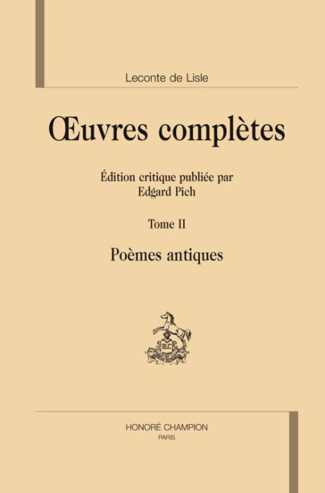 Emprunter OEUVRES COMPLETES T2 : POEMES ANTIQUES (1937-1948) livre