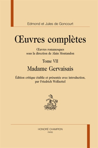 Emprunter OEUVRES COMPLETES T7 : MADAME GERVAISAIS livre