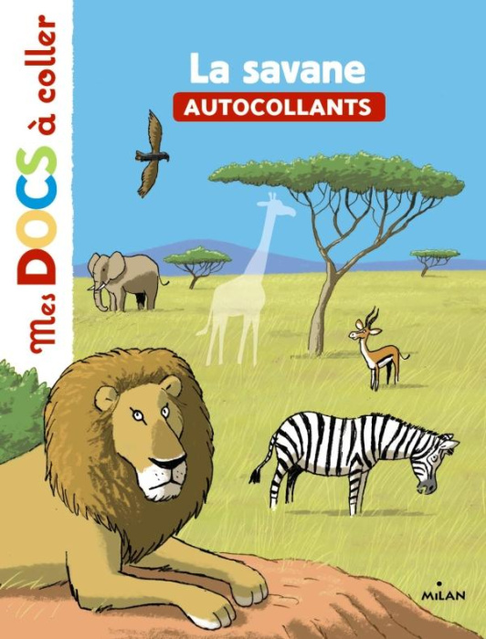 Emprunter La savane. Autocollants livre