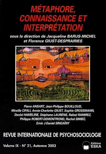 Emprunter Revue internationale de psychosociologie N° 21 Automne 2003 : Métaphore, connaissance et interprétat livre