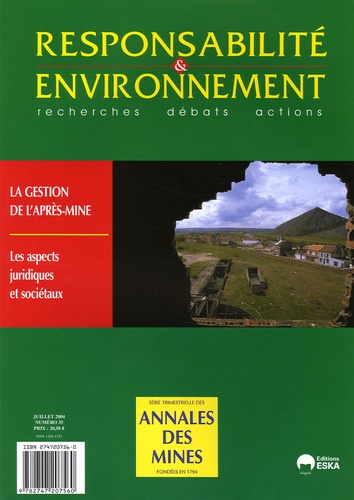 Emprunter Responsabilité & environnement N° 35, Juillet 2004 livre