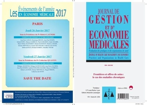 Emprunter Journal de gestion et d'economie medicales n°4 vol 34-2016. 4 FONTIÈRES ET OFFRES DE SOINS-LE CAS DE livre