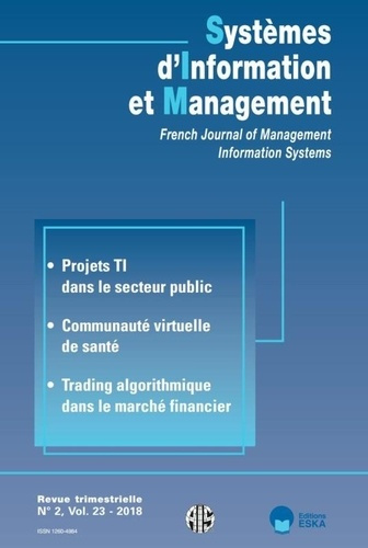 Emprunter Systèmes d'Information et Management Volume 23 N° 2/2018 : Communaute virtuelle de santé livre