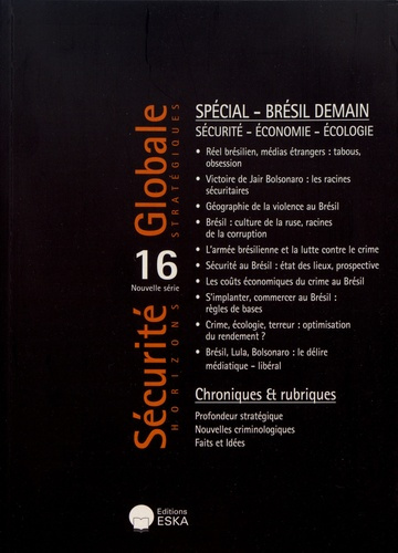 Emprunter Sécurité Globale N° 16, décembre 2018 : Brésil demain : sécurité, économie, écologie livre