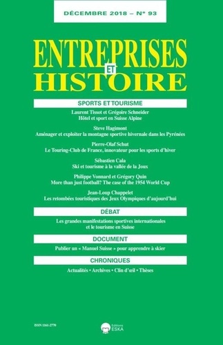 Emprunter Entreprises et Histoire N° 93, décembre 2018 : Sports et tourisme livre