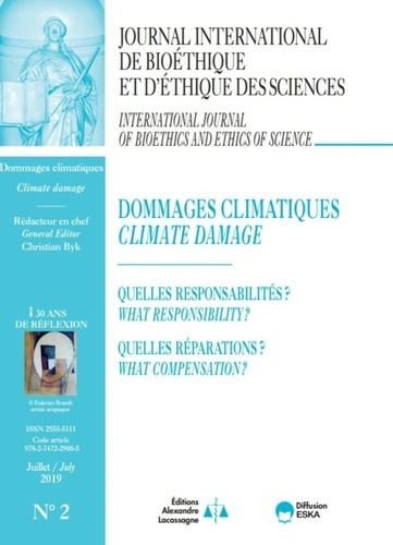 Emprunter Journal International de Bioéthique Volume 30 N° 2/2019 : Dommages climatiques. Quelles responsabili livre