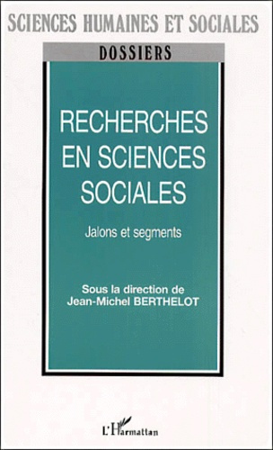 Emprunter Recherches en sciences sociales. Jalons et segments livre