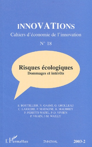 Emprunter Innovations N° 18 : Risques écologiques. Dommages et intérêts livre