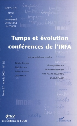 Emprunter Temps et évolution conférences de l'IRFFA. 37 livre