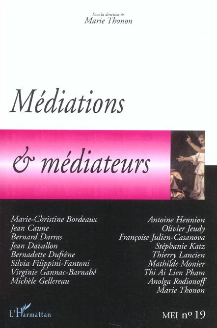 Emprunter MEI N° 19 : Médiations & médiateurs livre