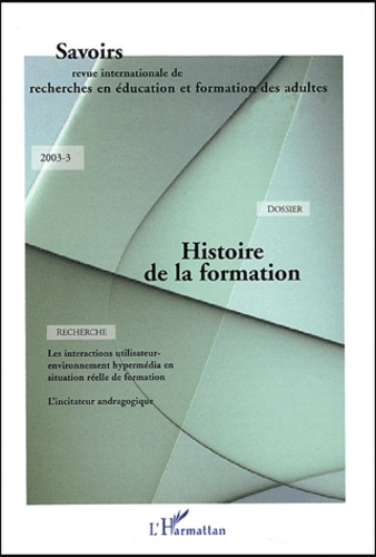 Emprunter Savoirs N° 3/2003 : Histoire de la formation livre