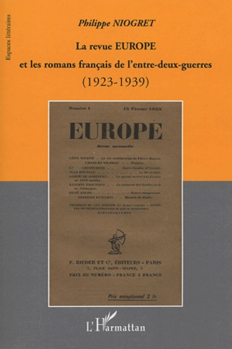 Emprunter La revue Europe et les romans français de l'entre-deux-guerres (1923-1939) livre