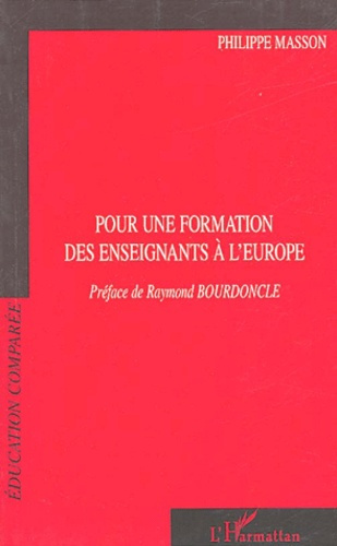 Emprunter Pour une formation des enseignants à l'Europe livre