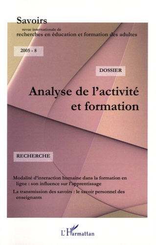 Emprunter Savoirs N° 8/2005 : Analyse de l'activité et formation livre