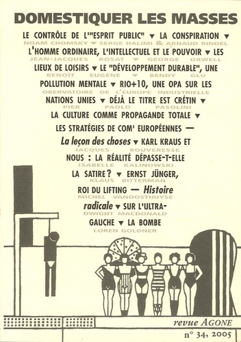 Emprunter Agone N° 34, 2005 : Domestiquer les masses livre