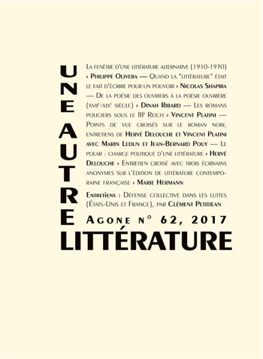 Emprunter Agone N° 63-64, 2019 : Autre(s) littérature(s) livre
