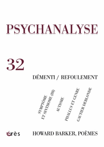 Emprunter Psychanalyse N° 32 : Démenti / Refoulement livre