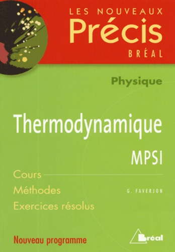 Emprunter Thermodynamique MPSI. Cours Méthodes Exercices résolus livre