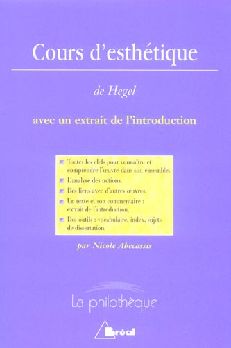Emprunter Cours d'esthétique de Hegel. Extrait de l'introduction livre