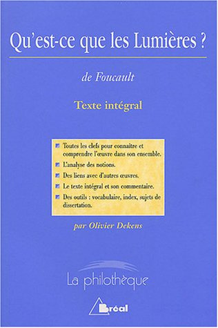 Emprunter Qu'est-ce que les Lumières ? livre