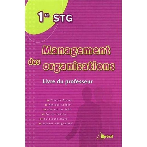 Emprunter Management des organisations 1re STG. Livre du professeur livre