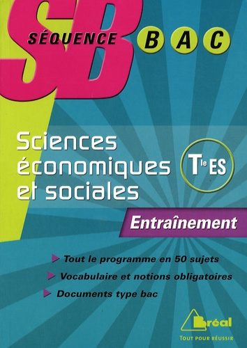 Emprunter Sciences économiques et sociales Tle ES. Entraînement livre