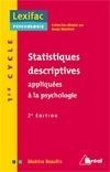 Emprunter Statistiques descriptives appliquées à la psychologie. 2e édition livre