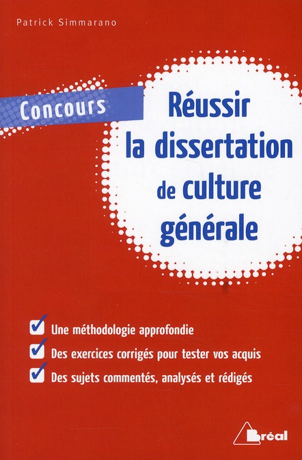 Emprunter Réussir la dissertation de culture générale livre