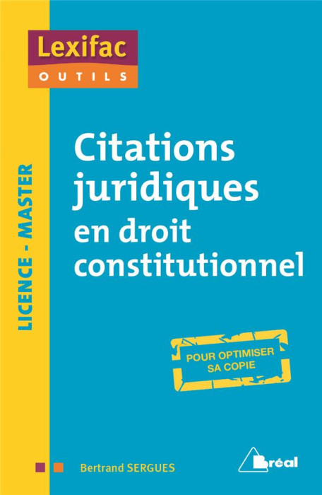 Emprunter Citations juridiques en droit constitutionnel livre