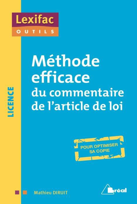 Emprunter Méthode efficace du commentaire d'article de loi livre