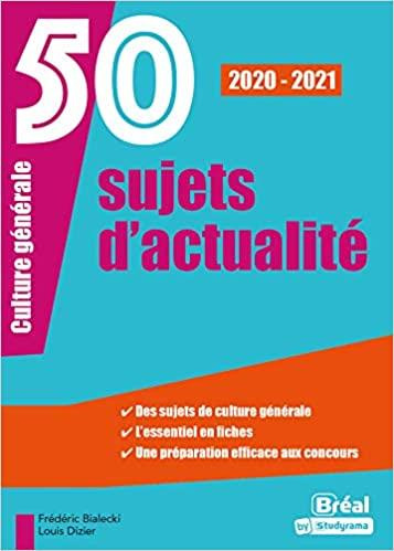 Emprunter Culture générale. 50 sujets d'actualité, Edition 2020-2021 livre