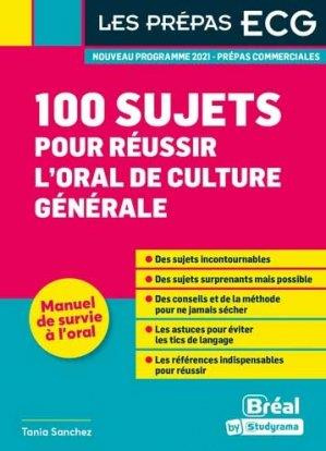 Emprunter 100 sujets pour réussir l'oral de culture générale. Edition 2021 livre