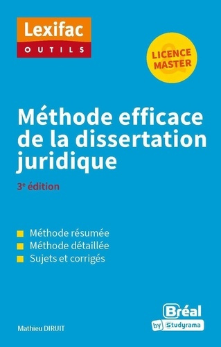 Emprunter Méthode efficace de la dissertation juridique. 3e édition livre