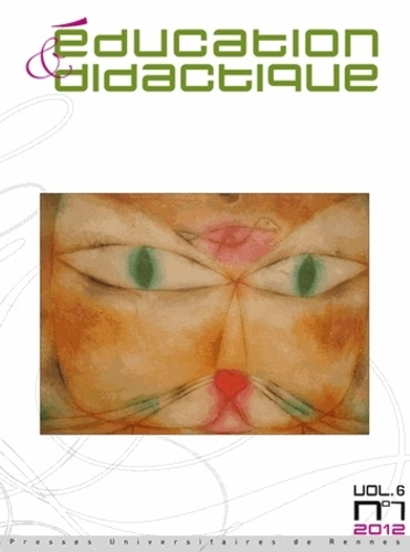 Emprunter Education & didactique Volume 6 N° 1, Avril 2012 livre