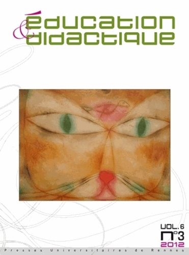 Emprunter Education & didactique Volume 6 N° 3, Décembre 2012 livre