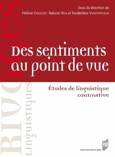 Emprunter Des sentiments au point de vue. Etudes de linguistique contrastive livre