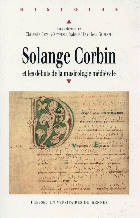Emprunter Solange Corbin et les débuts de la musicologie médiévale livre