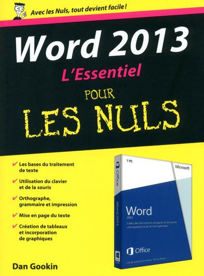 Emprunter Word 2013 L'Essentiel pour les Nuls livre