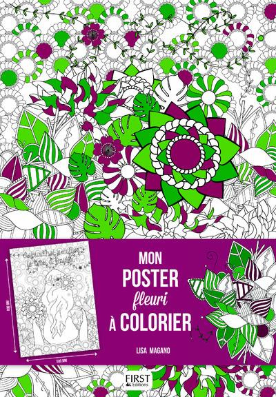 Emprunter Message fleuri à colorier avec poster livre