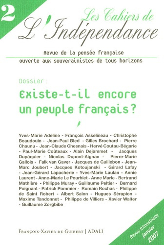 Emprunter Les Cahiers de l'Indépendance N° 2, Décembre 2006 : Existe-t-il encore un peuple français ? livre