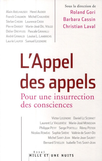 Emprunter L'APPEL DES APPELS. POUR UNE INSURRECTION DES CONSCIENCES livre