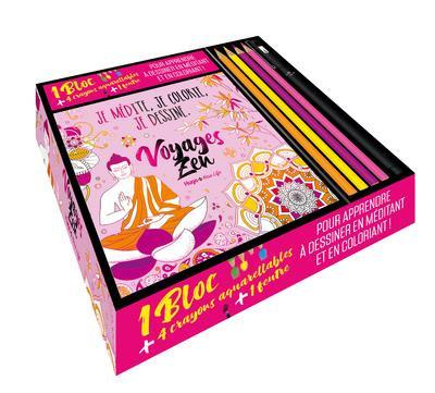 Emprunter Coffret Voyages zen. Avec 1 bloc, 4 crayons aquarellables et 1 feutre livre