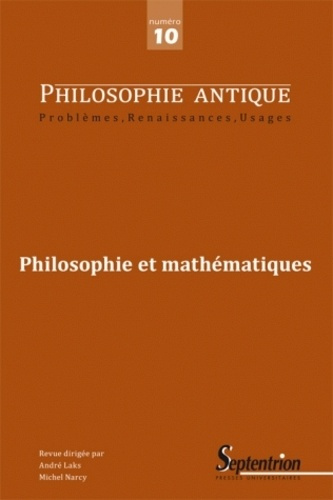 Emprunter Philosophie antique N° 10/2010 : Philosophie et mathématiques livre