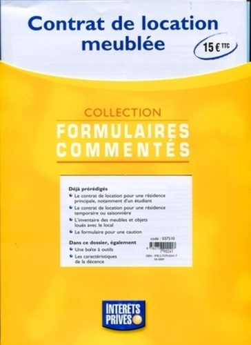 Emprunter CONTRAT DE LOCATION MEUBLEE. POCHETTE livre