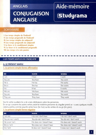 Emprunter Conjugaison anglaise livre