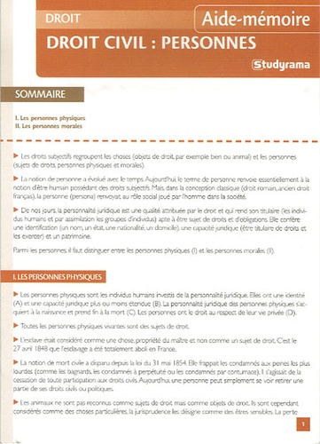 Emprunter Droit civil : Personnes livre