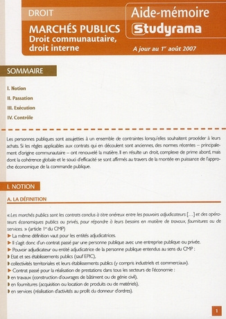 Emprunter Marchés publics. Droit communautaire, droit interne livre